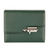 Verrou 21 Clutch In Chevre Mysore Vert Anglais, front view